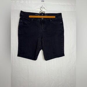 St John’s Bay Black Denim Bermuda Shorts 20w